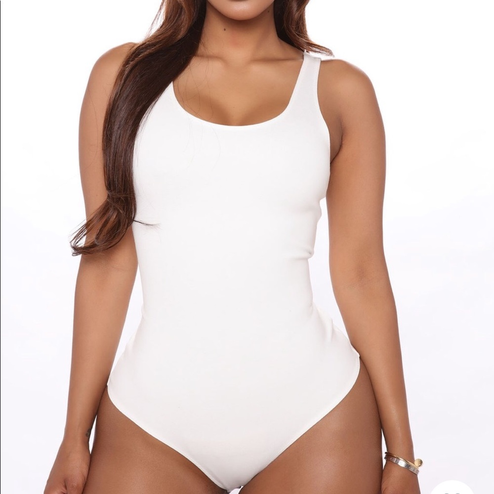 Fashion Nova White Bodysuit